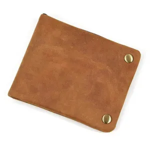 Vintage Zipper Leather Trifold Wallet Men & Women Luxury Design