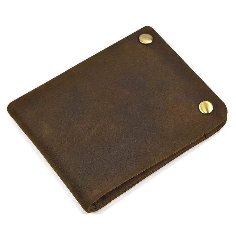 Vintage Zipper Leather Trifold Wallet Men & Women Luxury Design