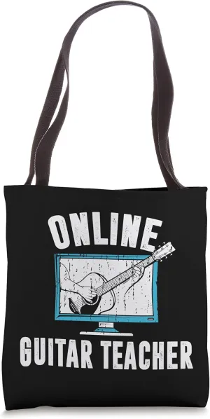 Virtual Learning Online Guitar Teacher Tote Bag