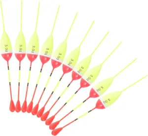 VOSAREA 50pcs Fishing Tackle Fishing Float Kit Weighted Light Stop Lure Kit Carp Floats Weighted Small Lure Accessories Trout Yellow Stainless Steel