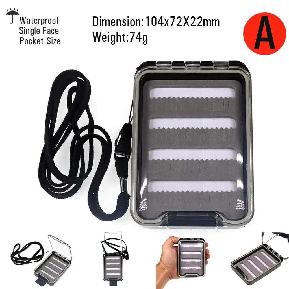 Vtwins Compact Waterproof Fly Fishing Box for Trout and Bass - 16 Styles of Dry and Wet Nymph Flies Accessory