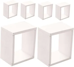 Wakauto 6pcs Miniature House Cabinet Cute Hollow Shelf Dollhouse Furniture for Imaginative Play for Bedroom Decor Versatile Display for House Accessories