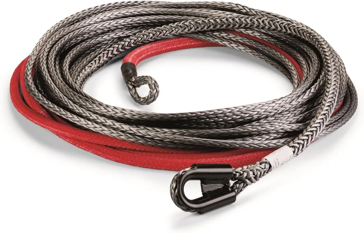 WARN 93120 Spydura Pro Synthetic Winch Cable Rope with Loop Ends: 3/8" Diameter x 80' Length, 8.25 Ton (16,500 lb) Capacity