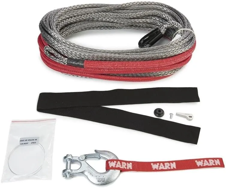 WARN 93120 Spydura Pro Synthetic Winch Cable Rope with Loop Ends: 3/8" Diameter x 80' Length, 8.25 Ton (16,500 lb) Capacity