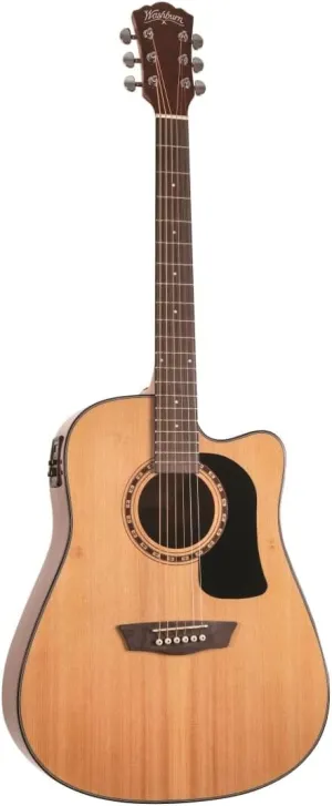 Washburn ACOUSTIC GUITAR, Right, Black (GWA AD5CEPACK-BK)