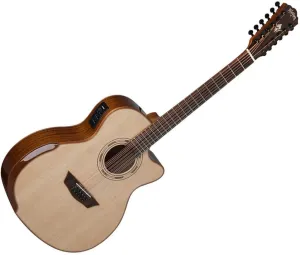 Washburn Comfort Deluxe Series 12 String Acoustic-Electric Guitar, Right, Natural (Other)