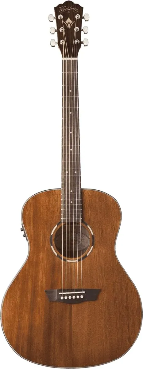 Washburn Woodline 10 Series 6 String Acoustic-Electric Guitar, Right, Natural (WLO12SE-O)
