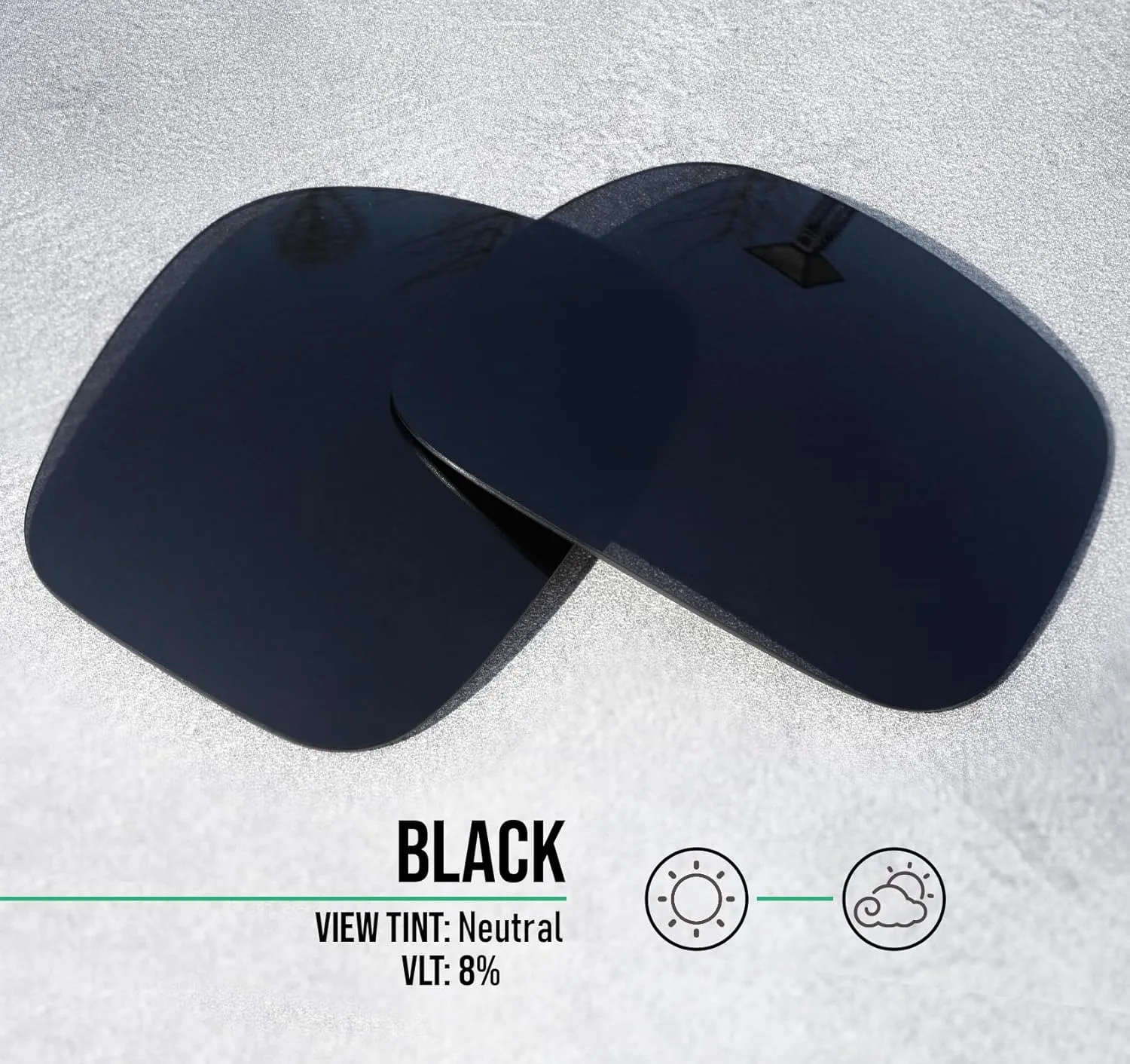 Well-aimed Replacement Lenses Compatible with Wiley X Brick Sunglasses - More Options