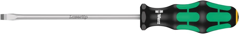Wera - 5105650001 Kraftform Plus 334/6 Screwdriver Set with Rack and Lasertip, 6-Pieces, Multicolor, Slotted: 6.5x150mm, 3x80mm, 4x100mm, 5.5x125. Phillips: PH1x80, PH2x100