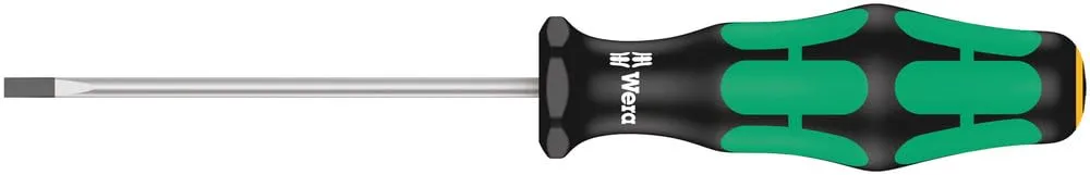 Wera - 5105650001 Kraftform Plus 334/6 Screwdriver Set with Rack and Lasertip, 6-Pieces, Multicolor, Slotted: 6.5x150mm, 3x80mm, 4x100mm, 5.5x125. Phillips: PH1x80, PH2x100