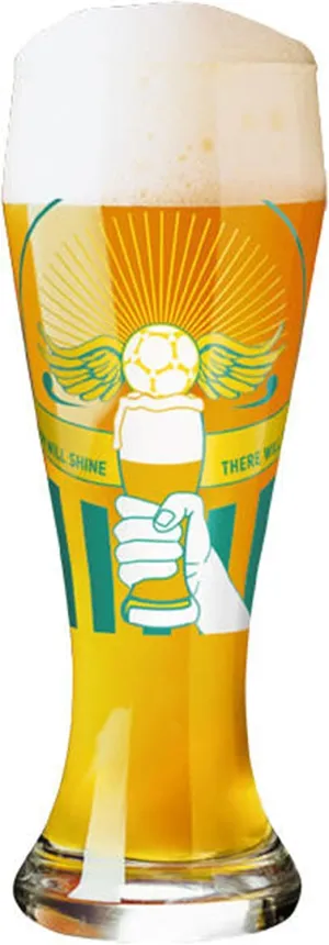 Wheat Beer Glass with Coaster by Designer Santiago Sevillano