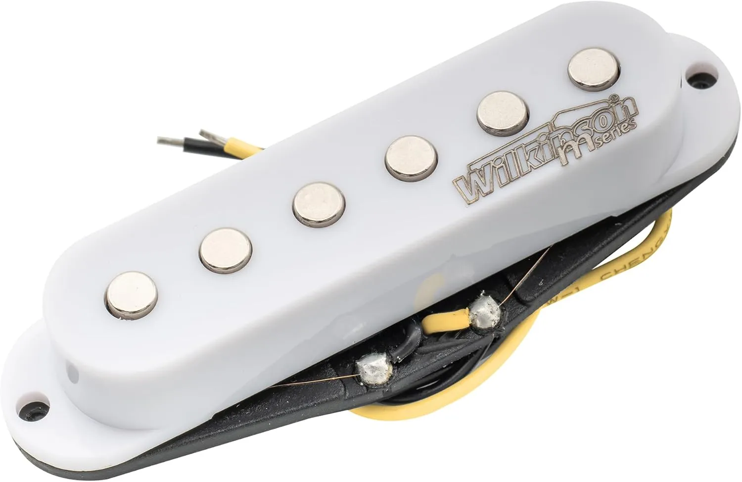Wilkinson High Output Ceramic Single Coil Bridge Pickup for Strat Style Electric Guitar, White