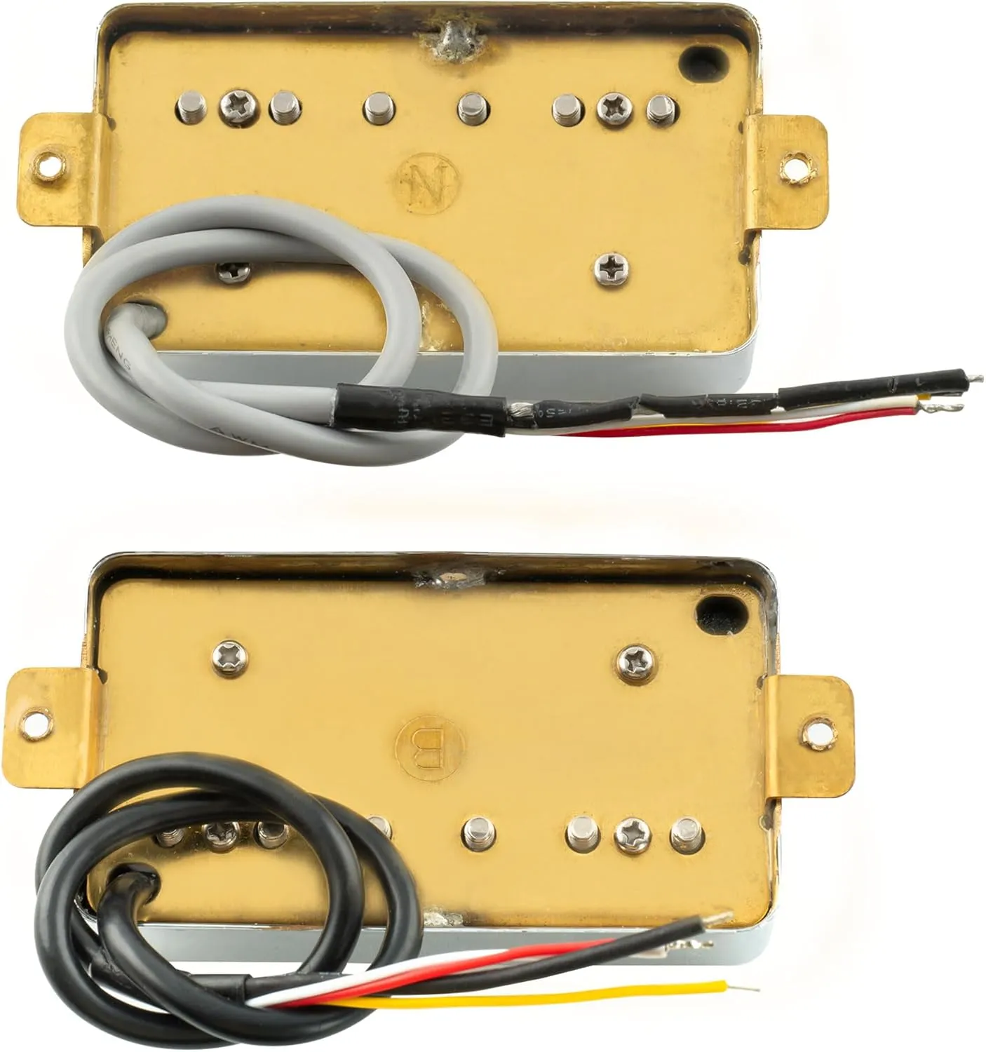 Wilkinson Vintage Tone Alnico 5 Humbucker Pickups Set for Les Paul Style Electric Guitar, Chrome