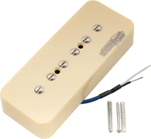 Wilkinson WO90 Ceramic P90 Soapbar Bridge Pickup for Les Paul SG Electric Guitar, Cream