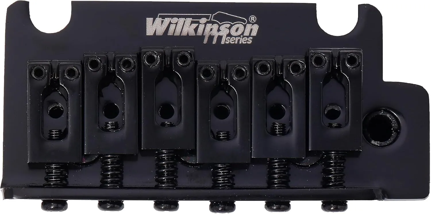 Wilkinson WOV06 2-1/8 inch 2-Point ST Guitar Tremolo Bridge for Modern Strat Electric Guitar (WOV06 Black)