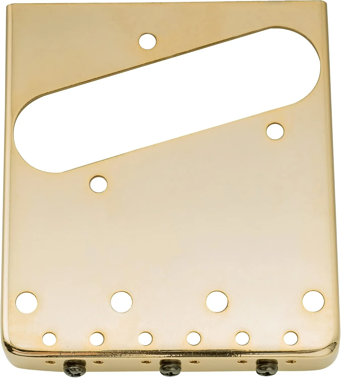 Wilkinson WTB Vintage Telecaster Bridge 3 Compensated Brass Saddles for Tele Style Electric Guitar, Gold
