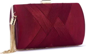 Women Clutch Bag Evening bag Fringed Evening Handbag,Lady Party Wedding Clutch Purse Chain Shoulder Cross Body Bag