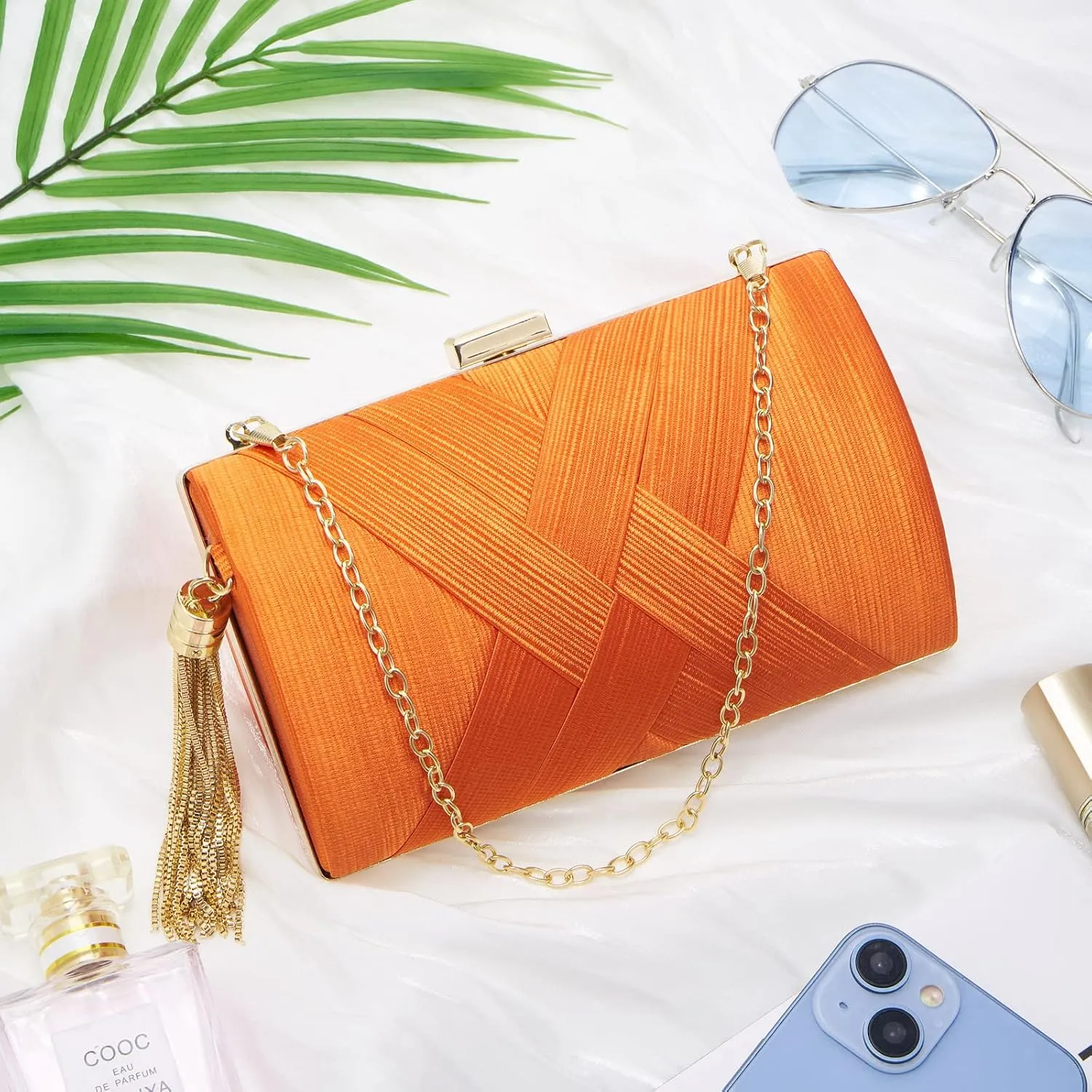 Women Clutch Bag Evening bag Fringed Evening Handbag,Lady Party Wedding Clutch Purse Chain Shoulder Cross Body Bag