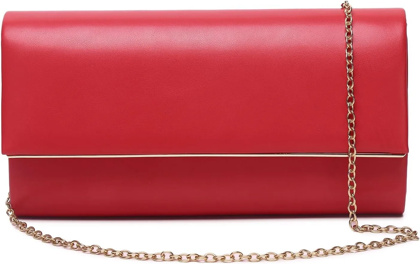 Women Evening Bag Vegan Leather Clutch Purse Shoulder Crossbody Envelope Bag for Party Wedding Prom Bridal