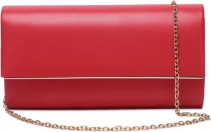 Women Evening Bag Vegan Leather Clutch Purse Shoulder Crossbody Envelope Bag for Party Wedding Prom Bridal