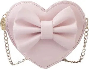 Women Mini Bow Heart Shape Purse Evening Clutch Handbag Chain Crossbody Shoulder Bag