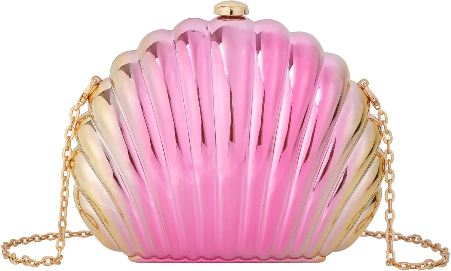 Women Seashell Evening Bag Purse Mermaid Chain Strap Clutch Handbag Shoulder Bag