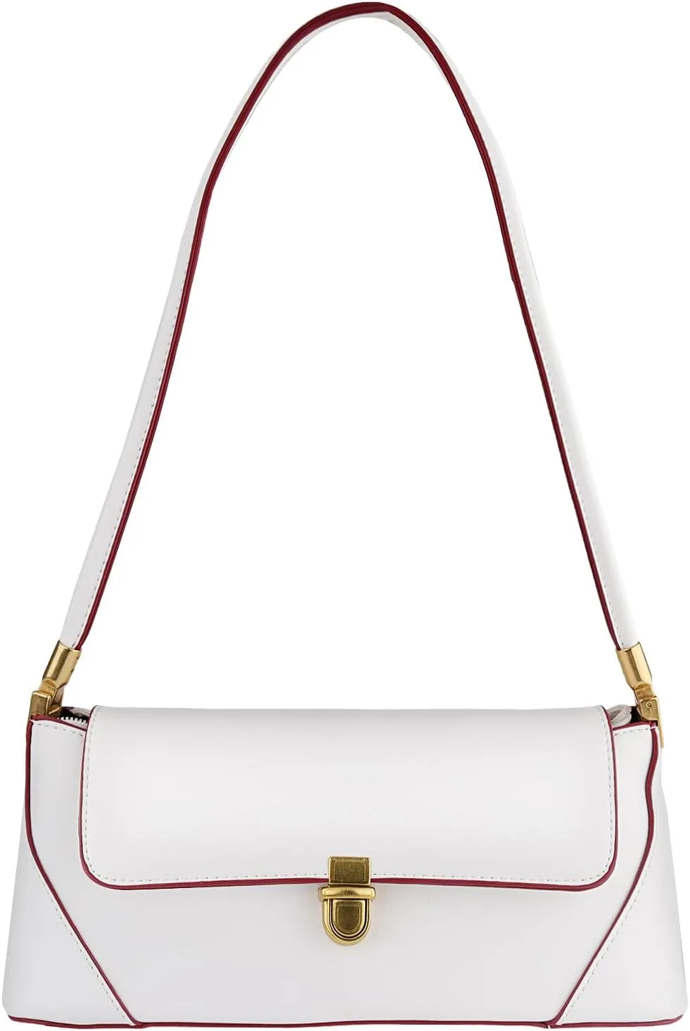 Women Shoulder Bags Vintage Leather Handbag Fashion Classic Small Purse Clutch Hobo Purse Retro Buckle Closure