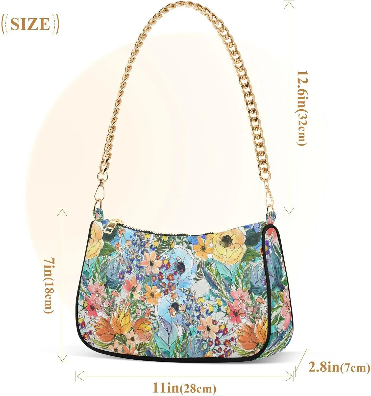 Women's Chain Bag, Shoulder Bag, Handbag Purse, Tote Bag, Fashion Underarm Bag