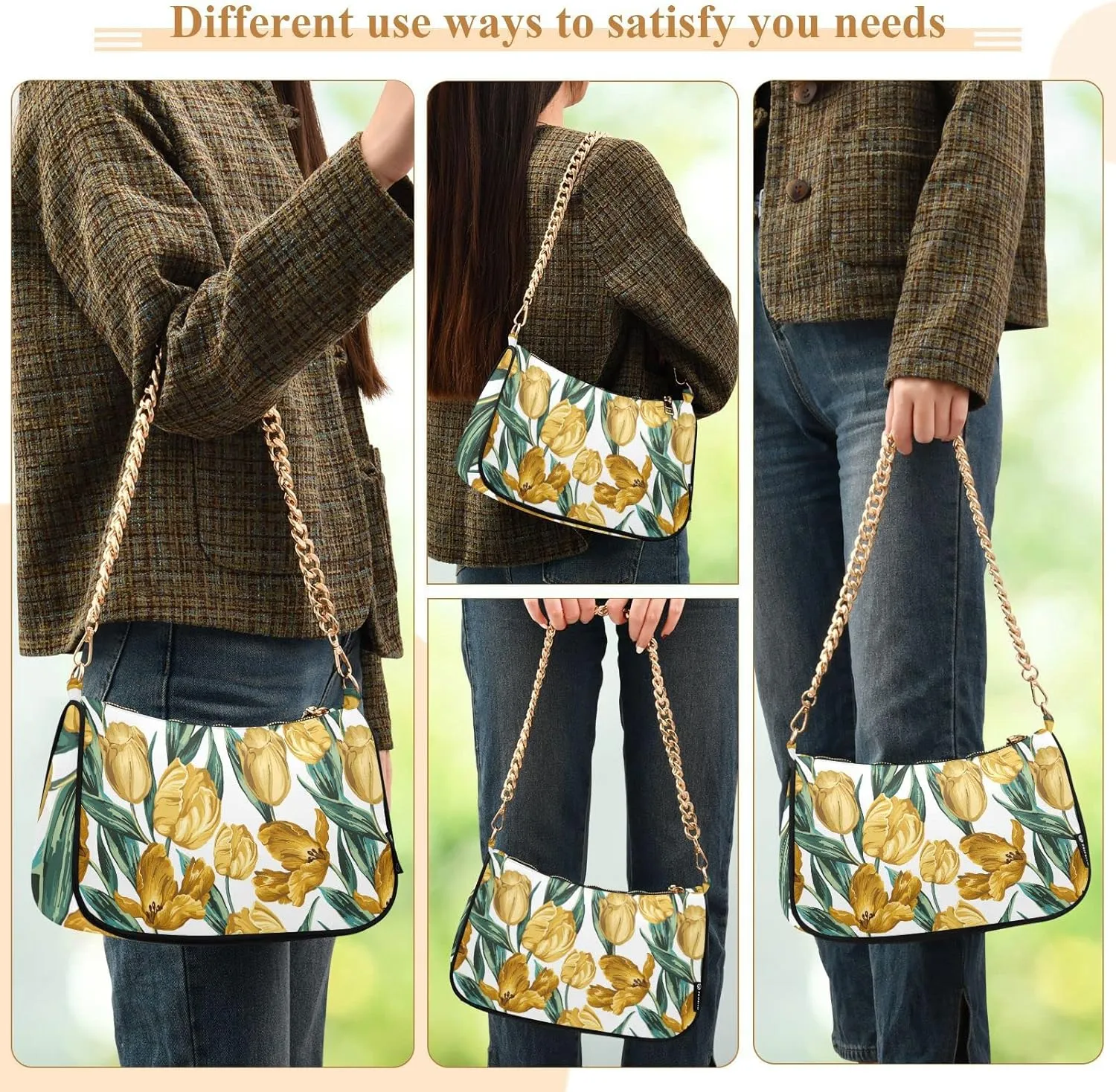 Women's Chain Bag, Shoulder Bag, Handbag Purse, Tote Bag, Fashion Underarm Bag