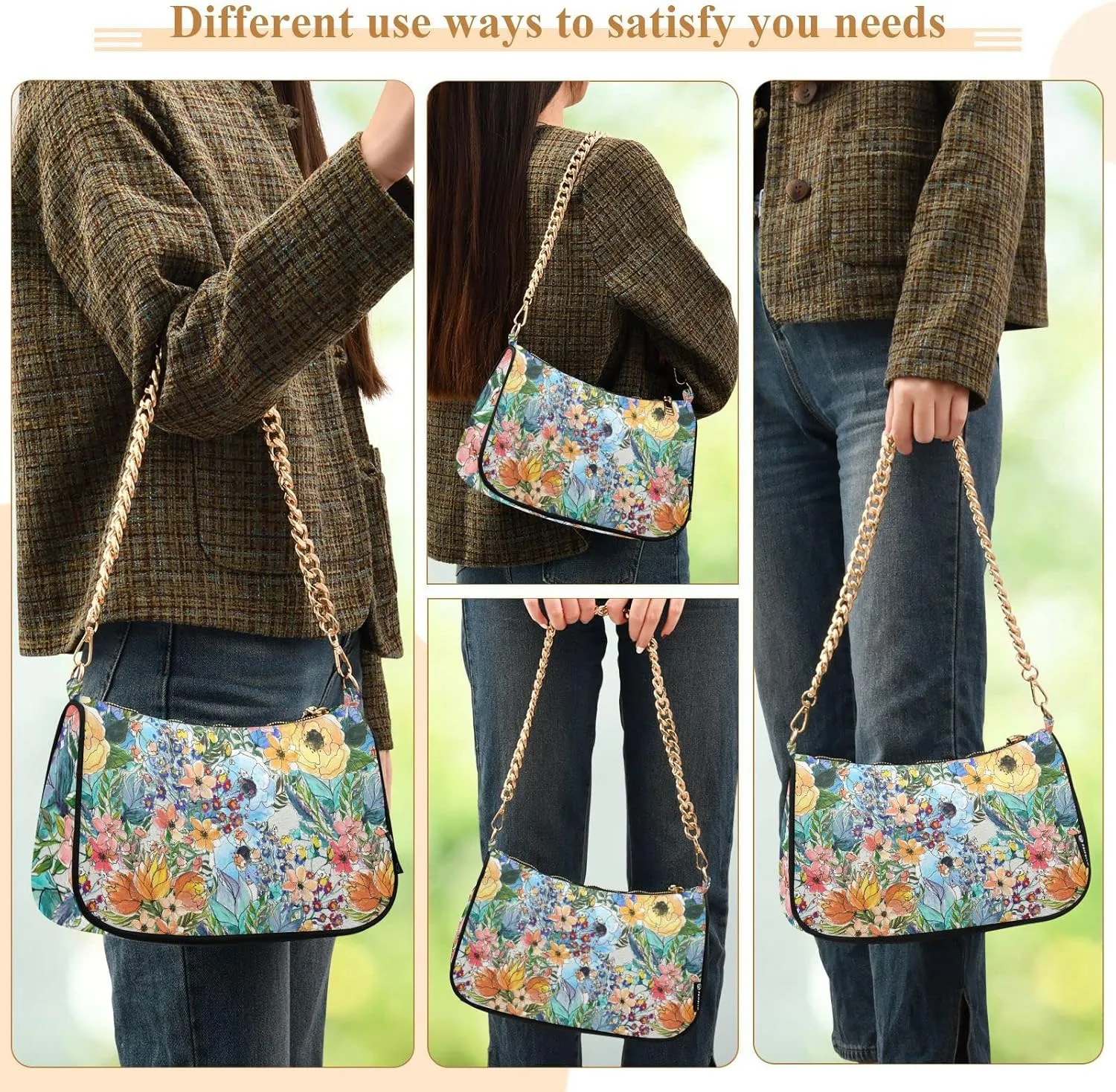 Women's Chain Bag, Shoulder Bag, Handbag Purse, Tote Bag, Fashion Underarm Bag