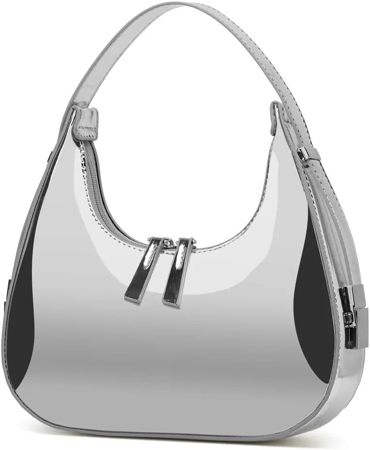 Women's Crescent Shoulder Bags Retro Y2k 90s Hobo Handbags Top Handle Y2k Underarm Bag Fashion Clutch Purses