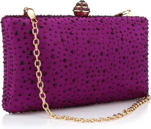 Women's Evening Bag Sparkling Rhinestone Wedding Evening Party Clutch Handbag Purse Chain Shoulder Crossbody Bag