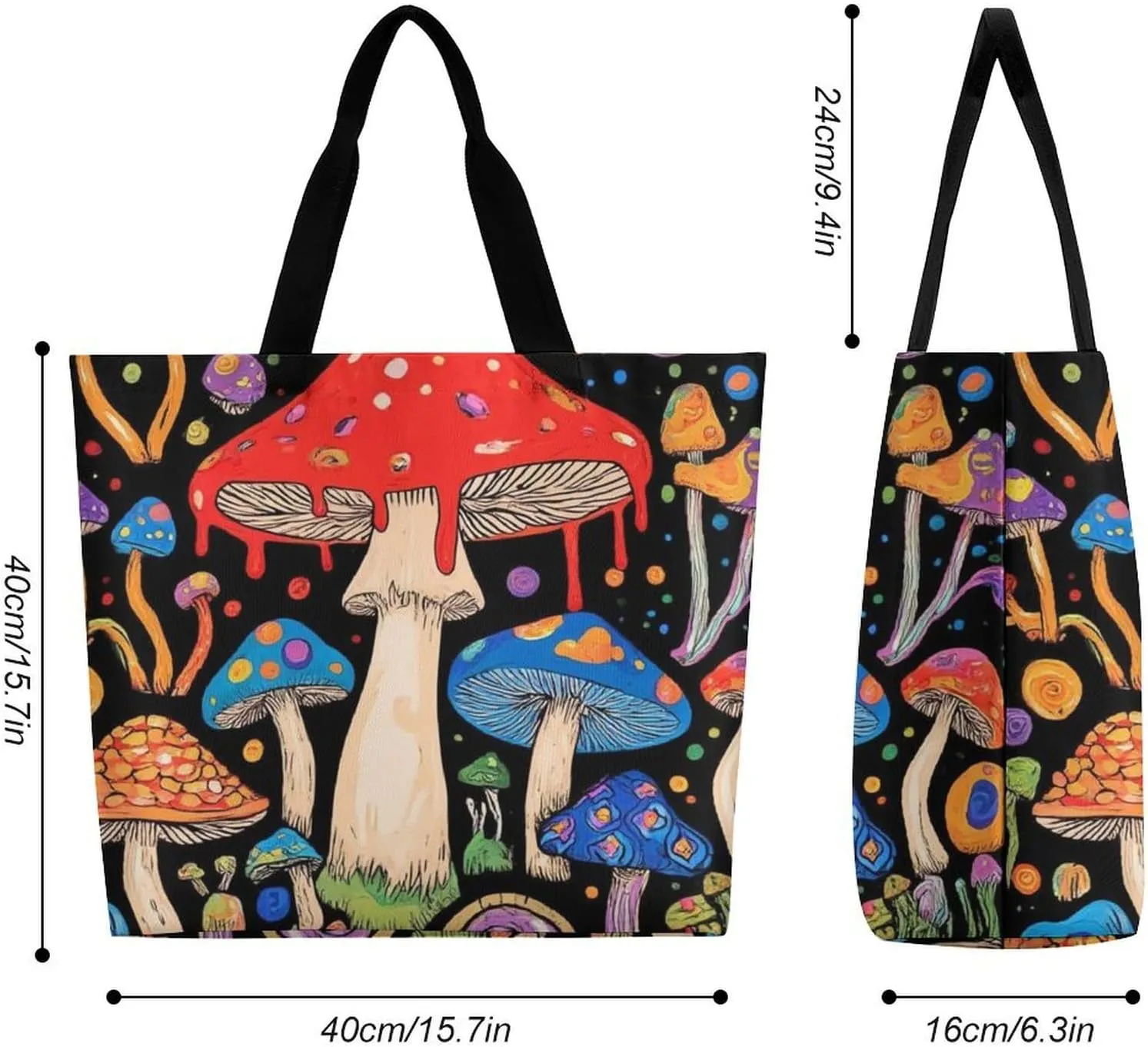 Womens Grocery Bag, Large Capacity Tote Bags Portable Reusable Shopping Shoulder Bag