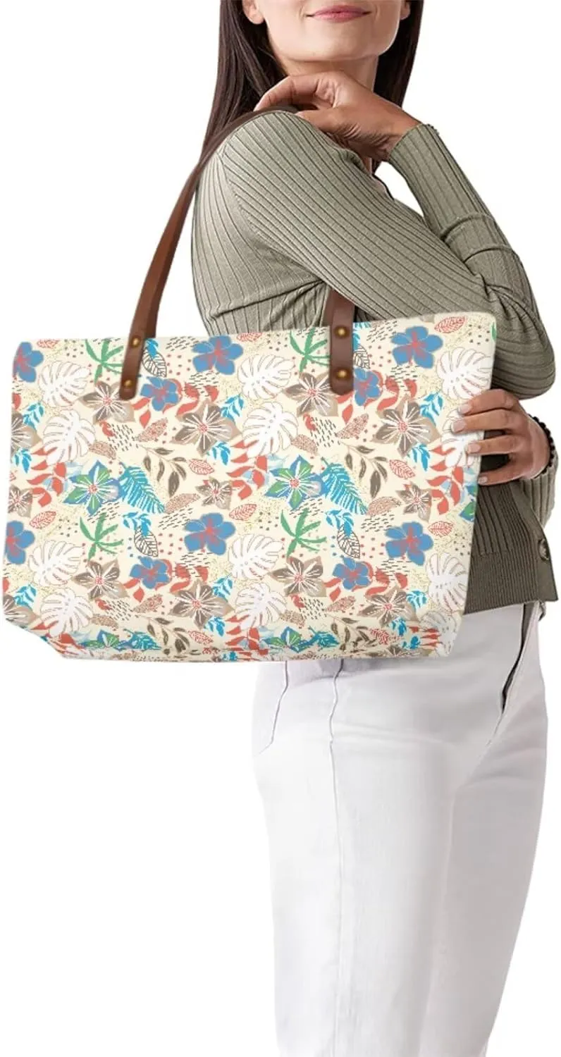 Womens Handbag with Matching Wallet Large Tote Bag Casual Shoulder Tote Bag with PU Clutch Wallet Purse