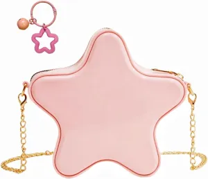 Women's Mini Star Tote Bag, Women's Cute PU Leather Hobo Bag Chic Star Crossbody