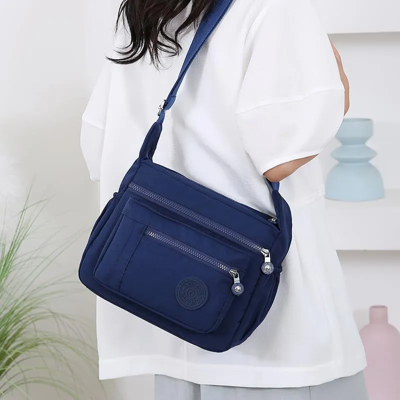 Women's Multi-Pocket Shoulder Bag, Nylon