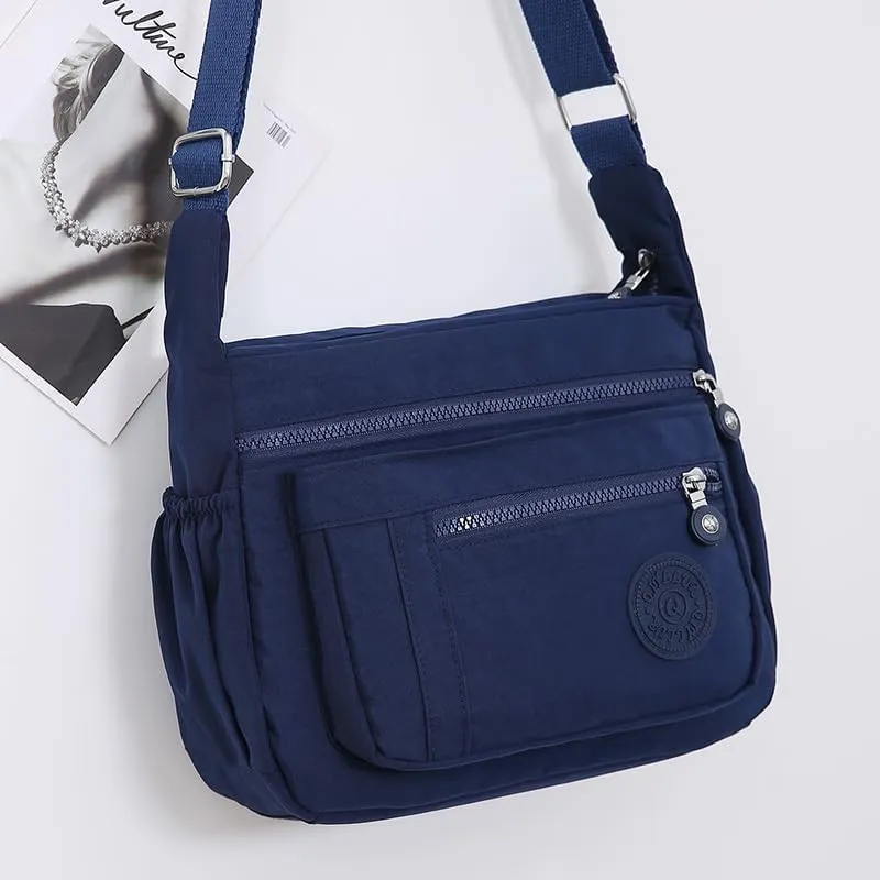 Women's Multi-Pocket Shoulder Bag, Nylon