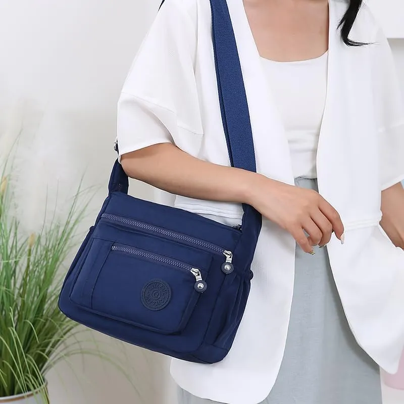 Women's Multi-Pocket Shoulder Bag, Nylon