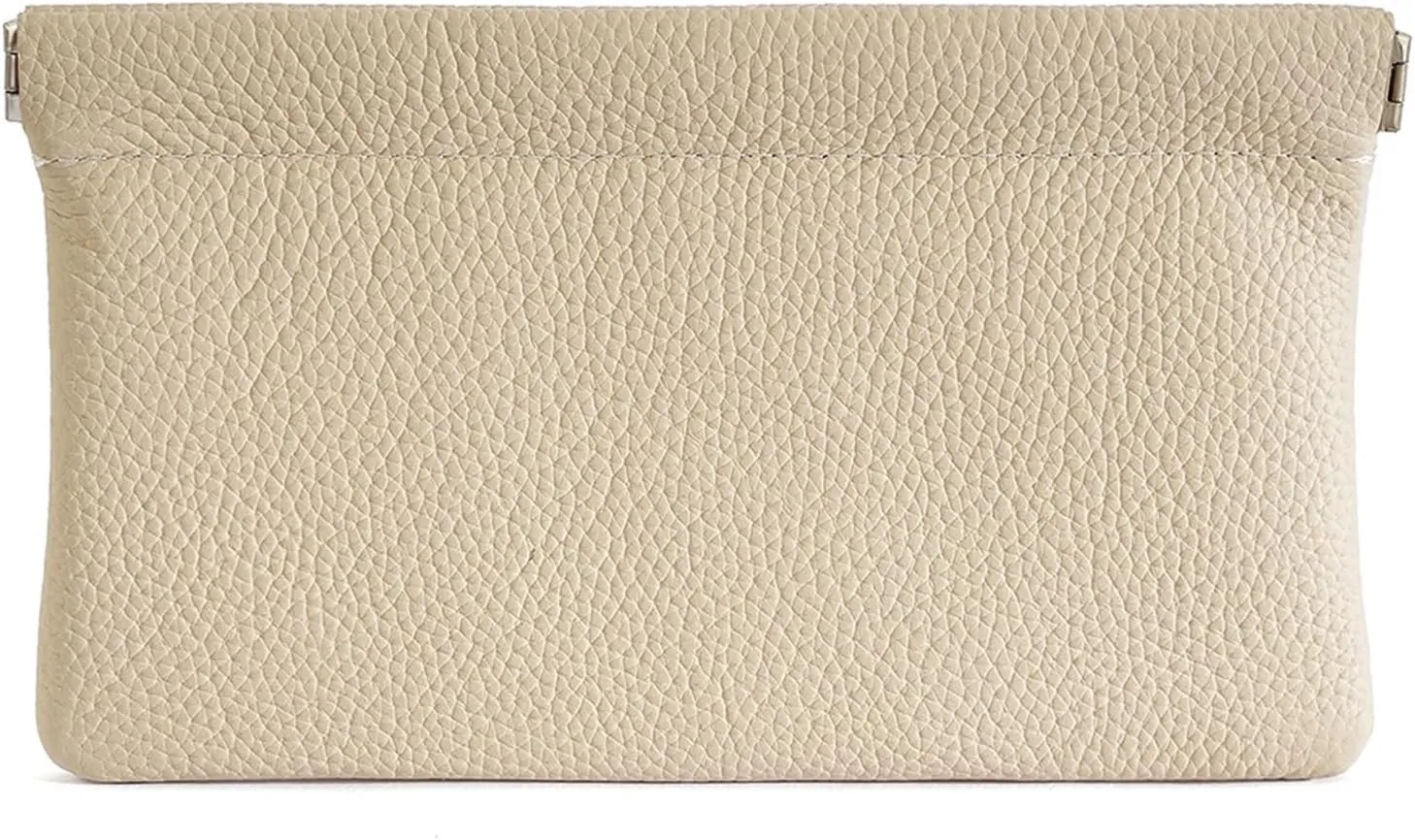Womens Wallet Simple Automatic Closing Clutch Bag Fashionable Long Mobile Phone Bag Portable Coin Purse for Women(Creamy-White/OffWhite)