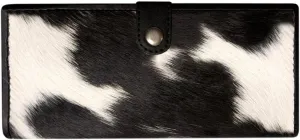 Womens Zipper Wristlet Cowhide Clutch Real Leather Hair on Wallet Western Purse, Handbag Organizer for women