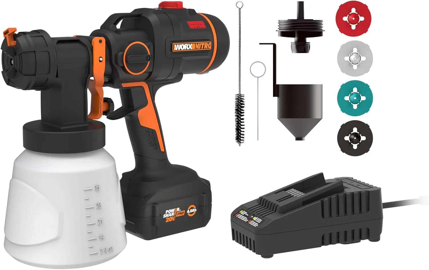 WORX NITRO 20V Cordless Paint Sprayer Power Share with Brushless Motor