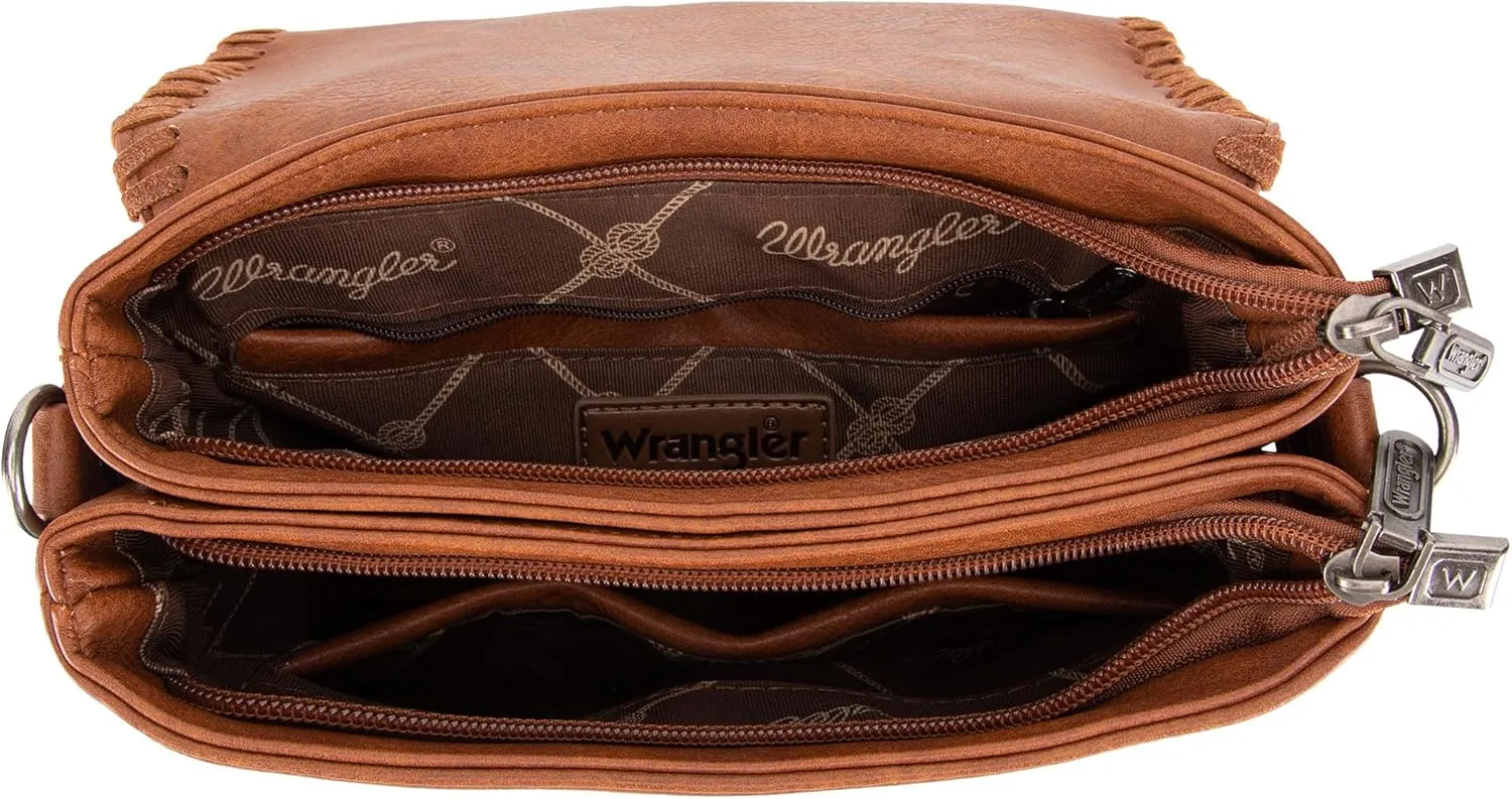 Wrangler Crossbody Bags for Women Vintage Hand Woven Shoulder Purse