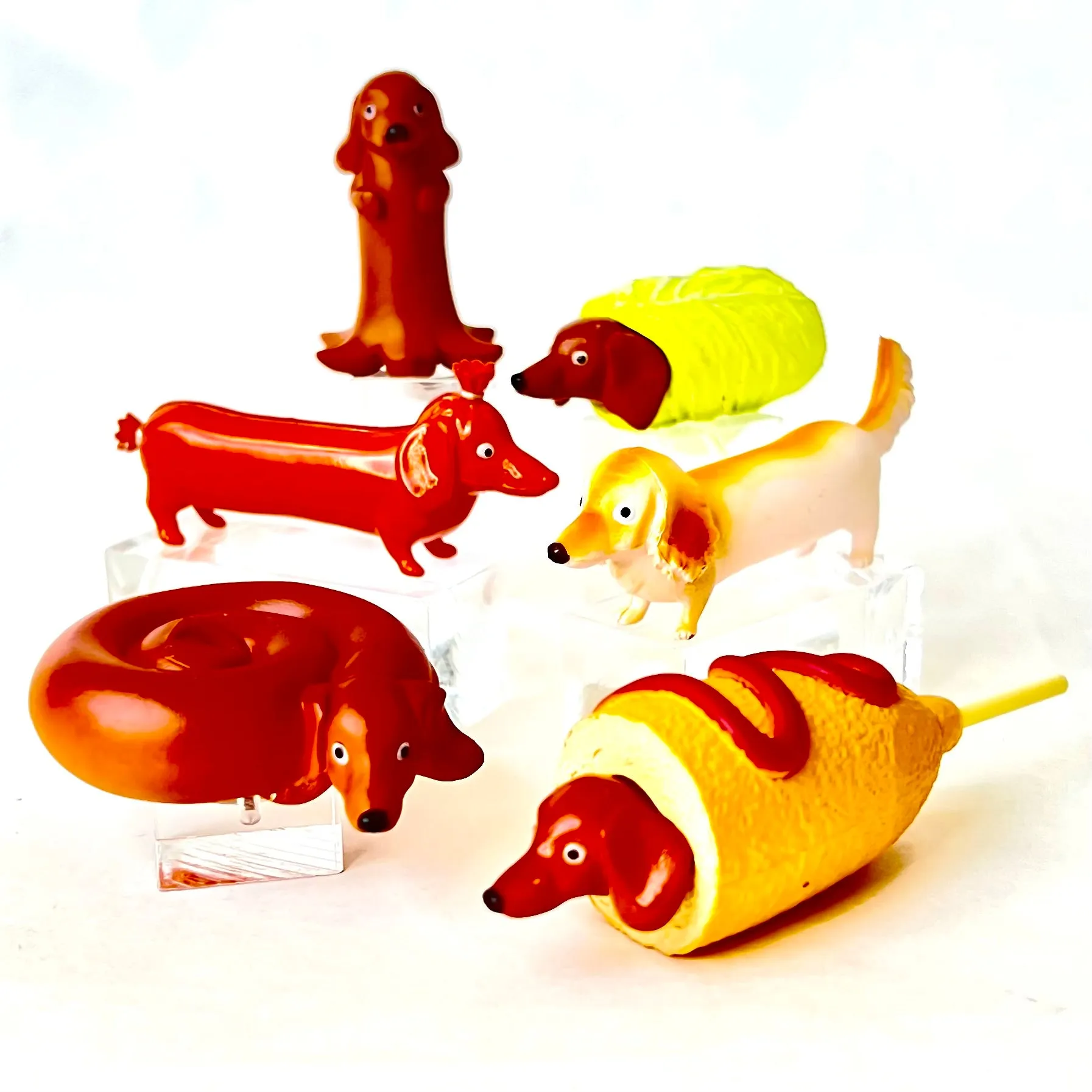 X 70961 Hot Dog Dog Figurine Capsule-DISCONTINUED