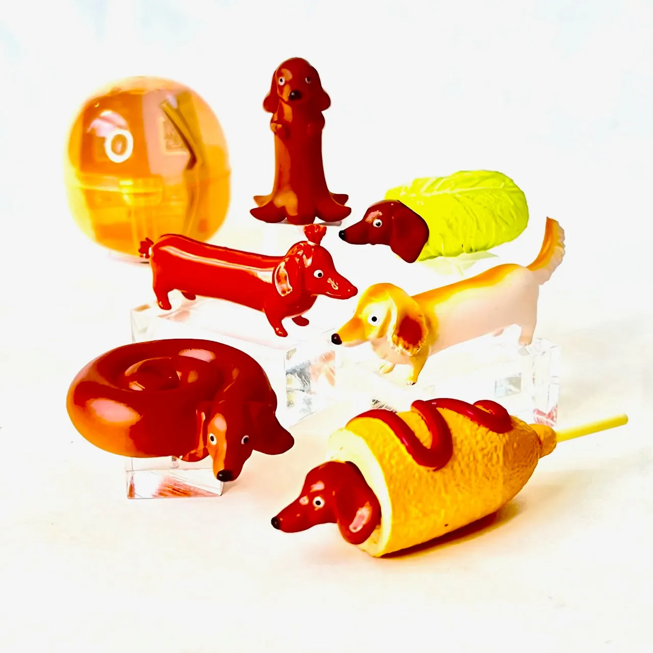 X 70961 Hot Dog Dog Figurine Capsule-DISCONTINUED