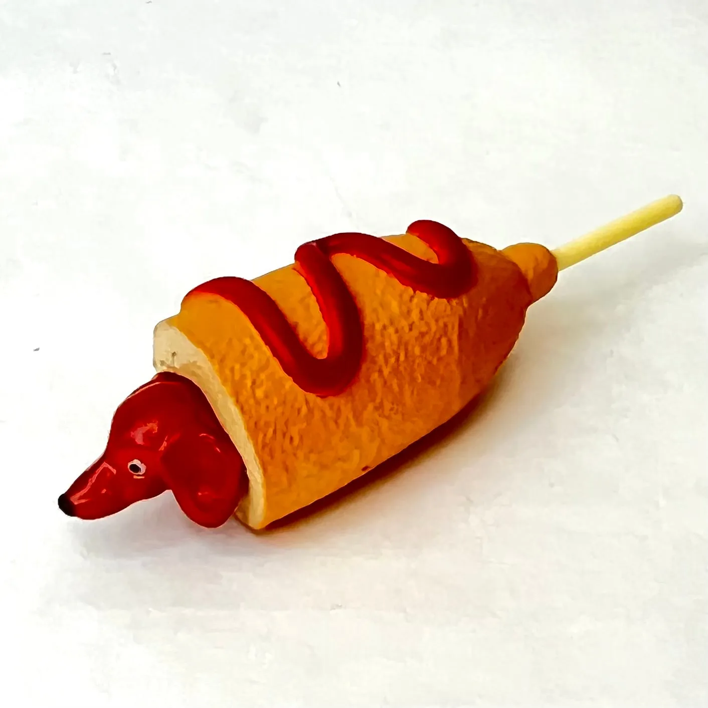 X 70961 Hot Dog Dog Figurine Capsule-DISCONTINUED