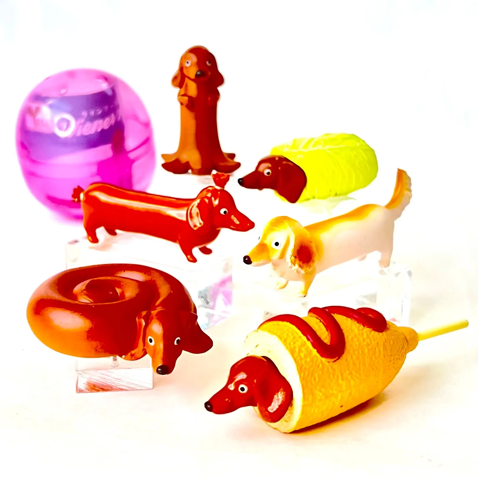 X 70961 Hot Dog Dog Figurine Capsule-DISCONTINUED