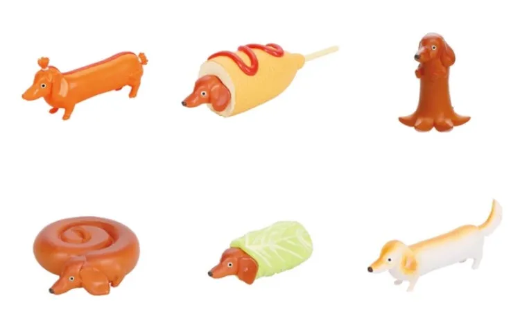X 70961 Hot Dog Dog Figurine Capsule-DISCONTINUED