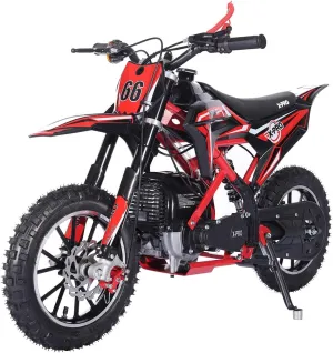 X-PRO Hawk Mini Dirt Bike, Gas Power 4 Stroke, 40CC Pit Bike, Pull Start, 10" Wheels! (Red)