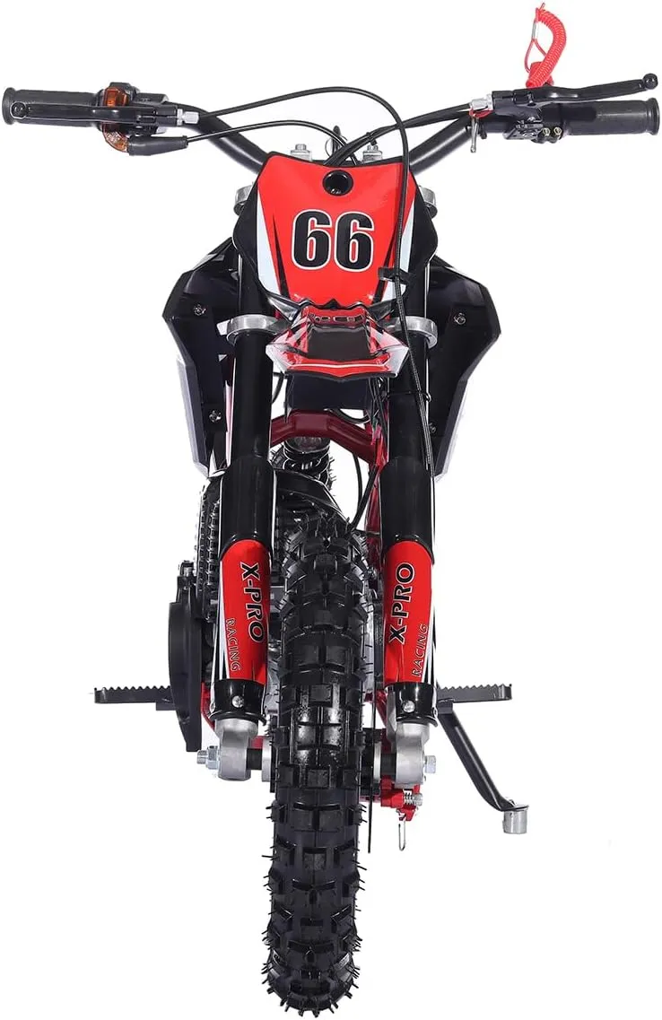 X-PRO Hawk Mini Dirt Bike, Gas Power 4 Stroke, 40CC Pit Bike, Pull Start, 10" Wheels! (Red)