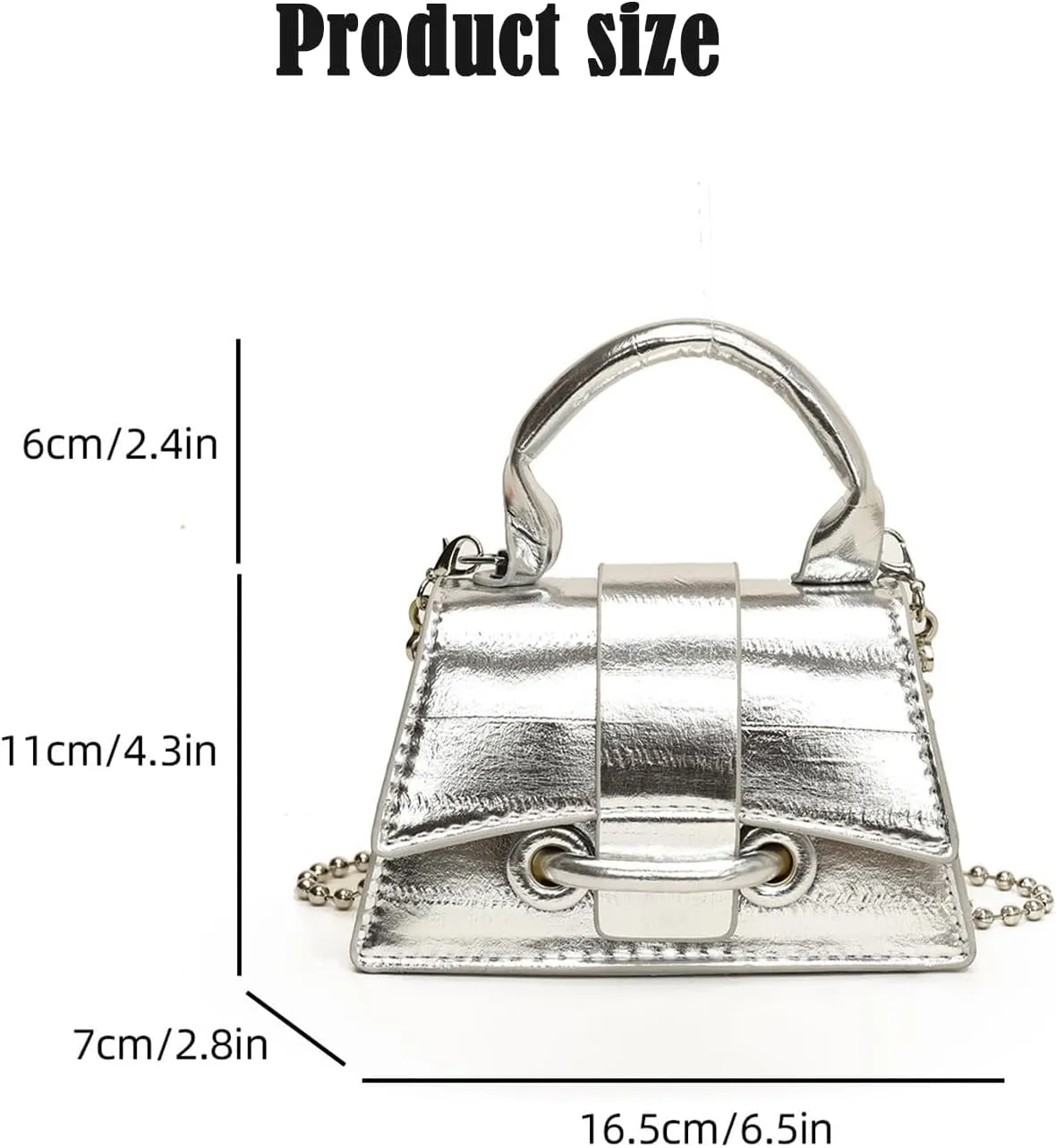 Y2K Top Handle Bag for Women, Stylish Mini Purses Crossbody Shoulder Bags, Clutch for Cocktail Party Prom